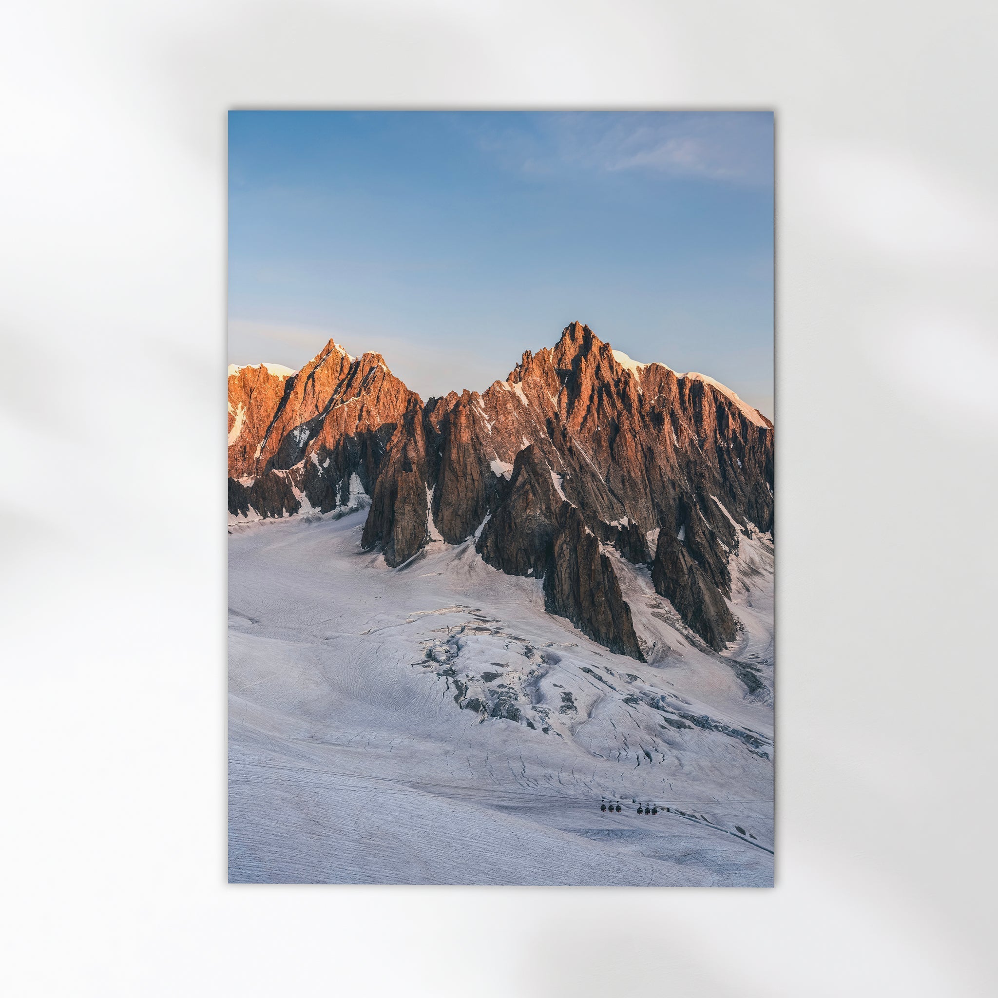 Mont Blanc du Tacul Wall Art Print – Chamonix Golden Hour Print