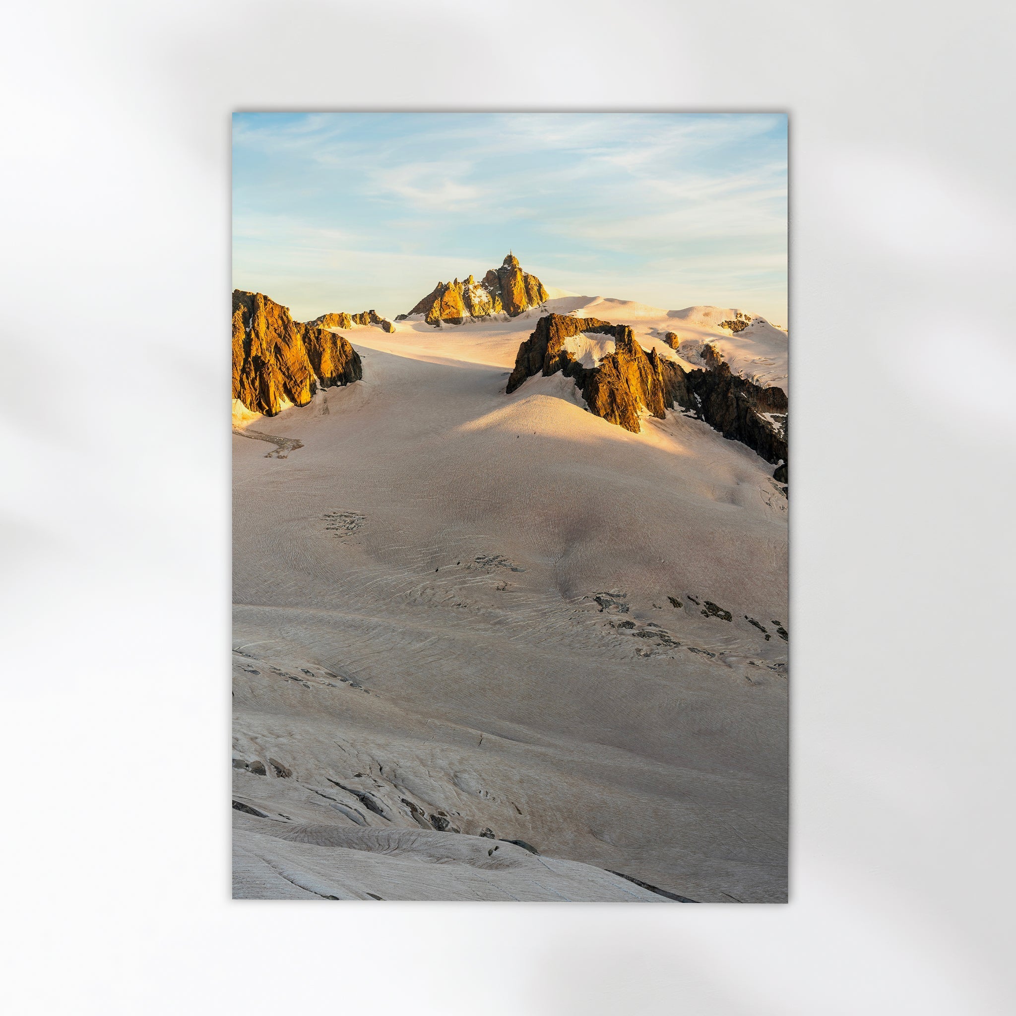 Aiguille du Midi Sunrise Print – Vallée Blanche Alpine Photography Art