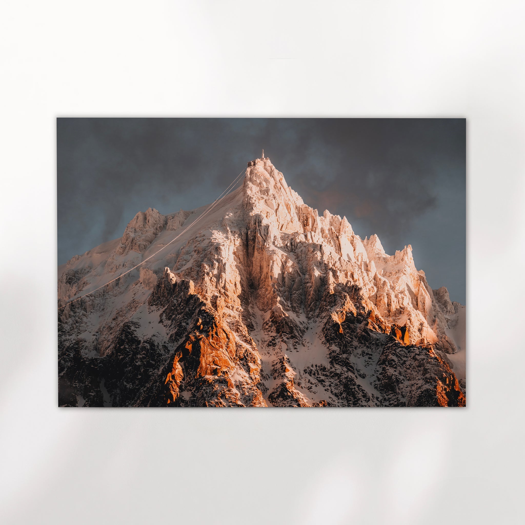 Aiguille du Midi Wall Art - Chamonix Mountain Sunset Print