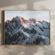 Chamonix Mountain Peaks Print - Aiguille Verte & Les Droites