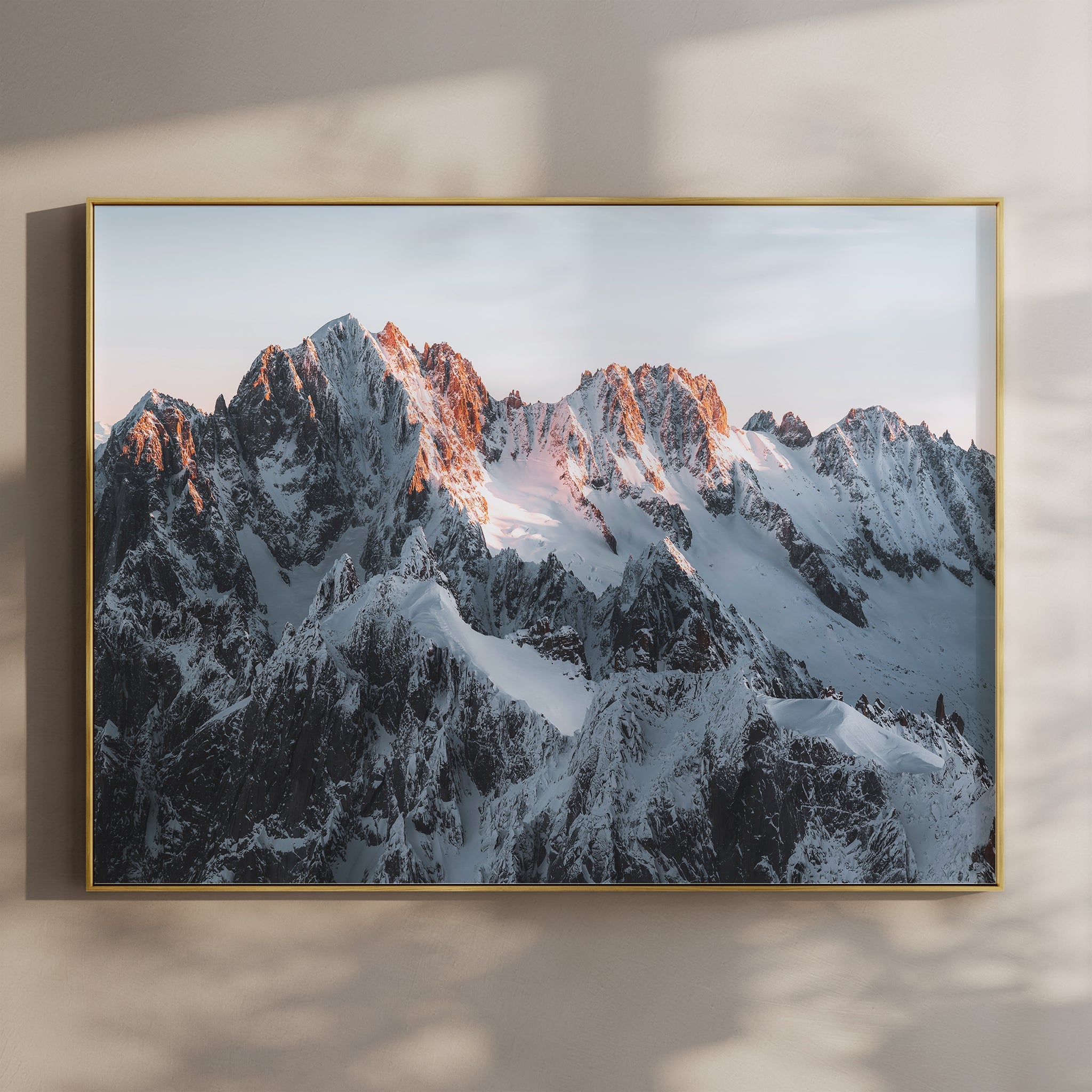 Chamonix Mountain Peaks Print - Aiguille Verte & Les Droites