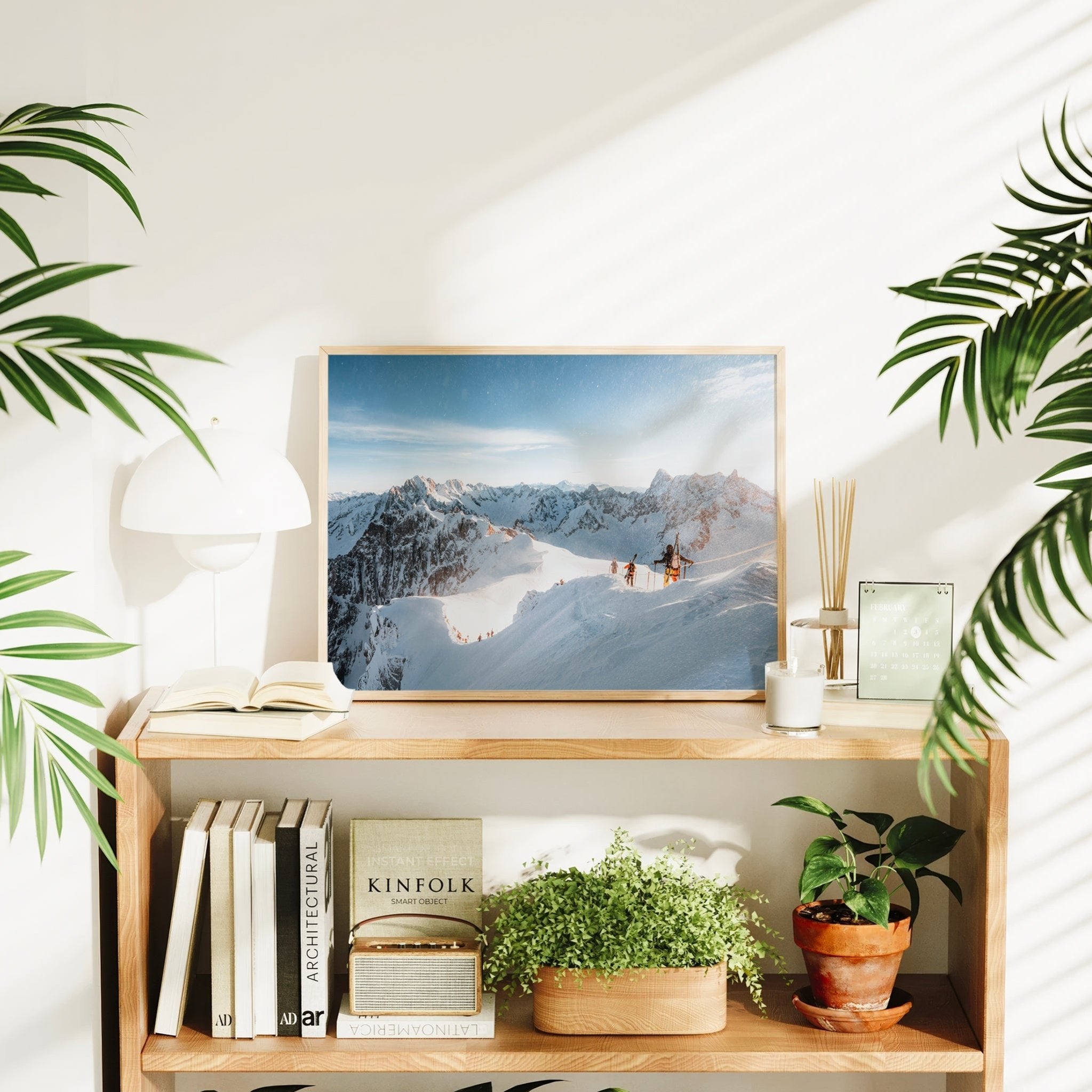 Skiers Descending the Vallée Blanche | Chamonix Wall Art