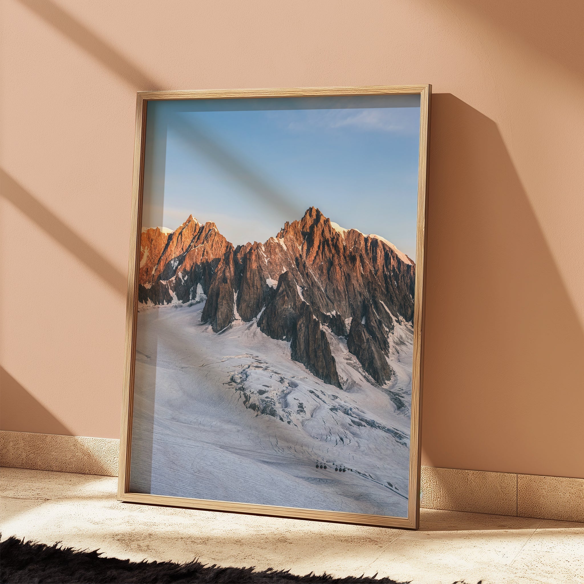 Mont Blanc du Tacul Wall Art Print – Chamonix Golden Hour Print