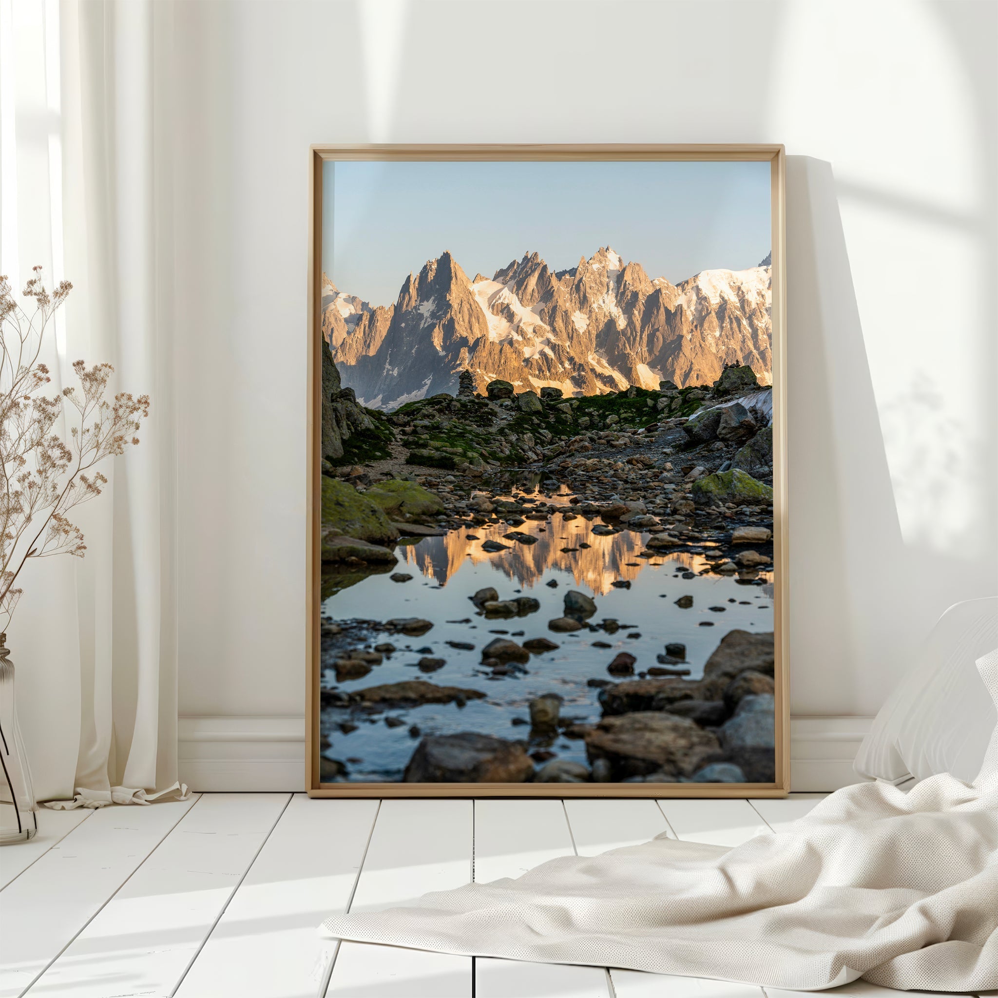Reflection of Aiguilles de Chamonix - Alpine Photography Print