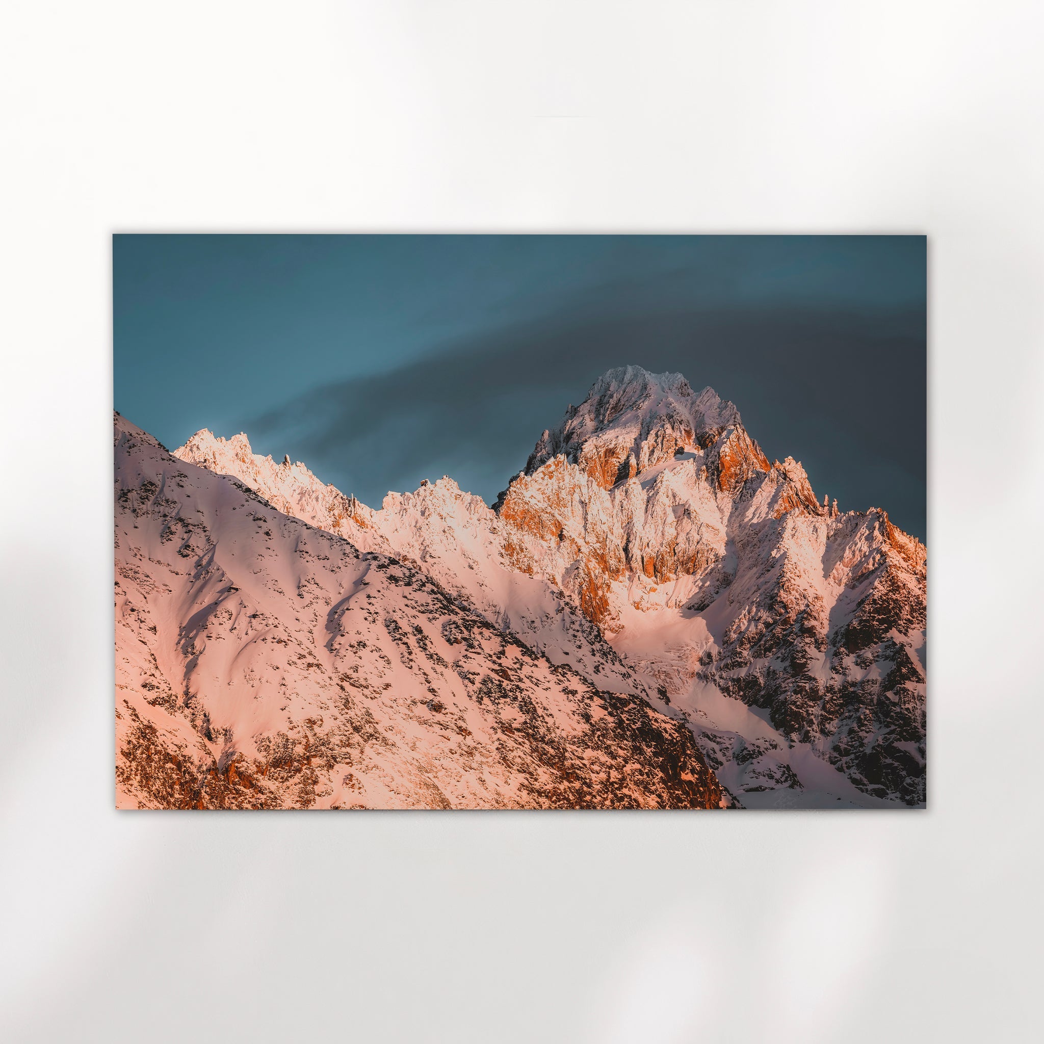 Aiguille du Chardonnet Chamonix Wall Art – French Alps Mountain Sunset Print