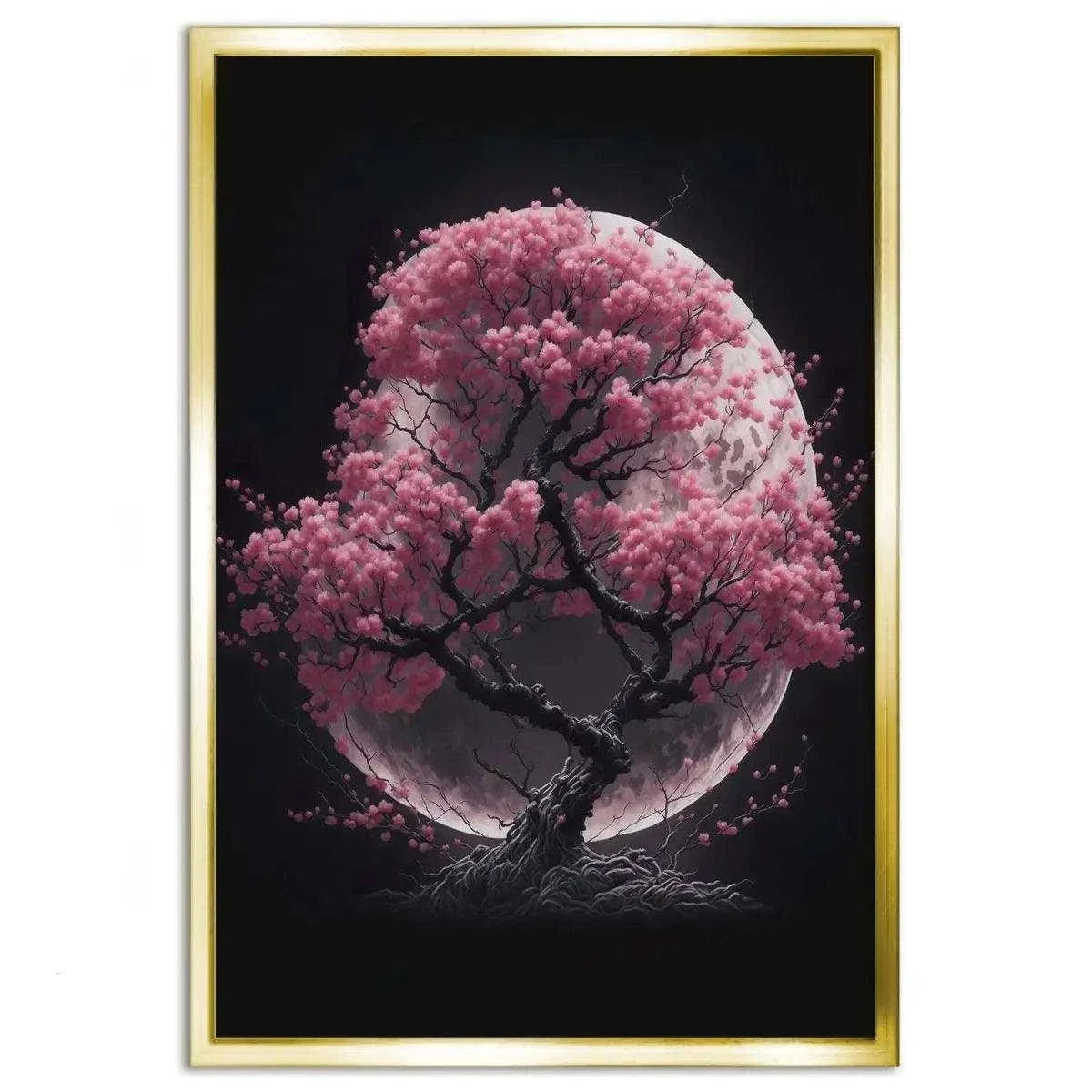 Cherry Blossom Tree - Leinwandbild Japanisch by SimpleCanvas