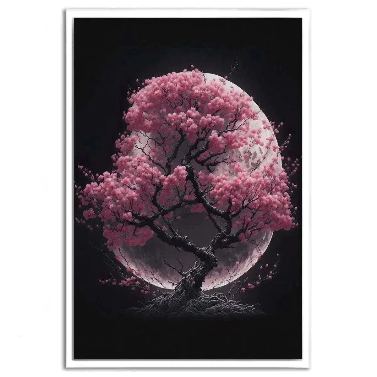 Cherry Blossom Tree - Leinwandbild Japanisch by SimpleCanvas