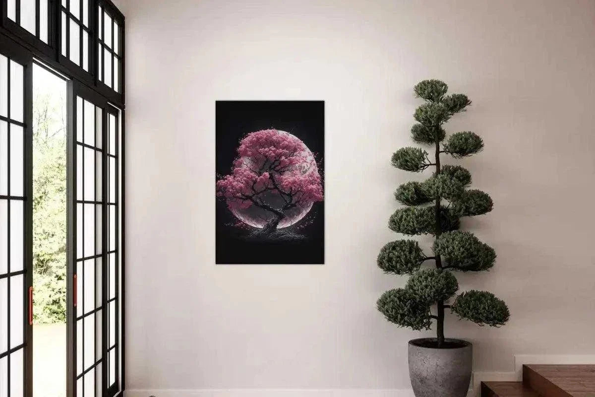Cherry Blossom Tree - Leinwandbild Japanisch by SimpleCanvas