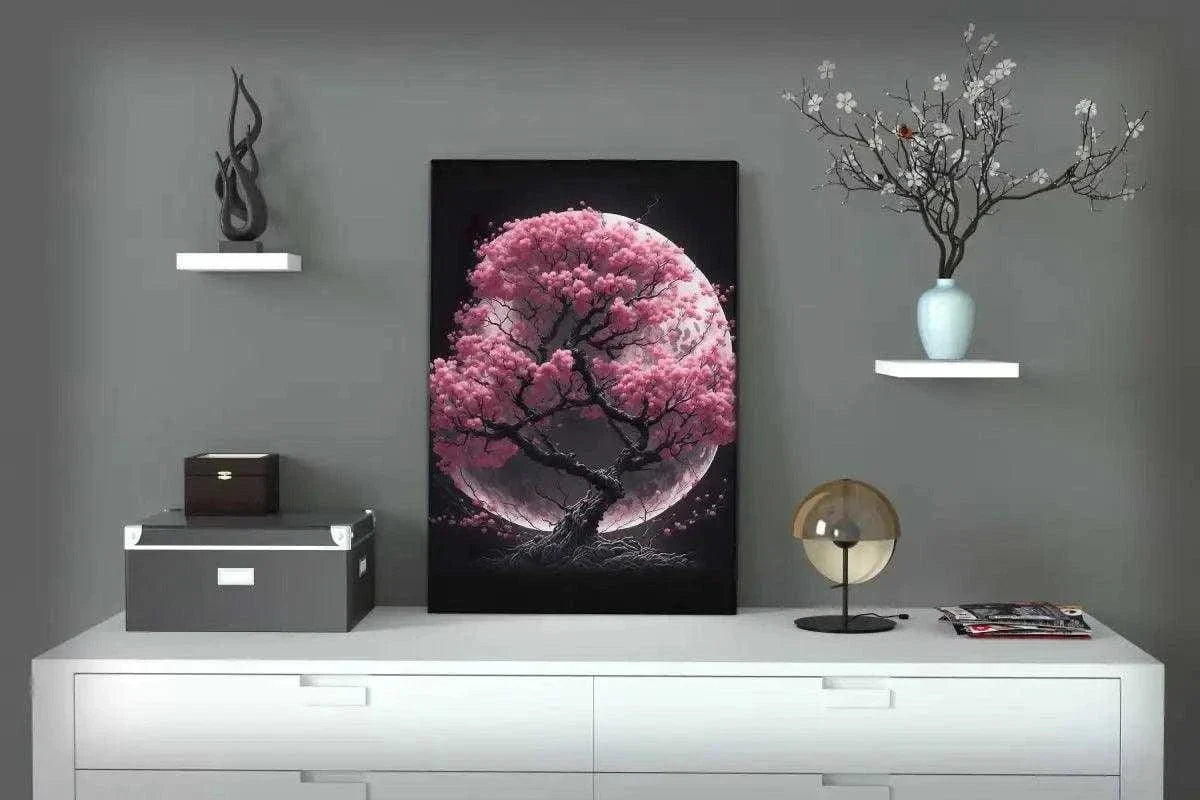Cherry Blossom Tree - Leinwandbild Japanisch by SimpleCanvas