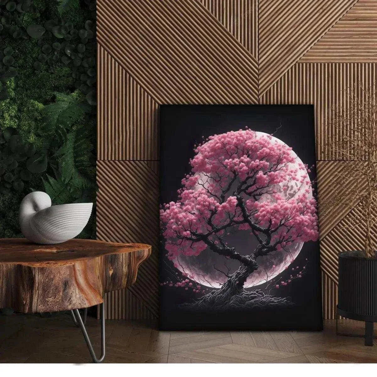 Cherry Blossom Tree - Leinwandbild Japanisch by SimpleCanvas