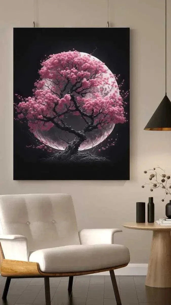 Cherry Blossom Tree - Leinwandbild Japanisch by SimpleCanvas