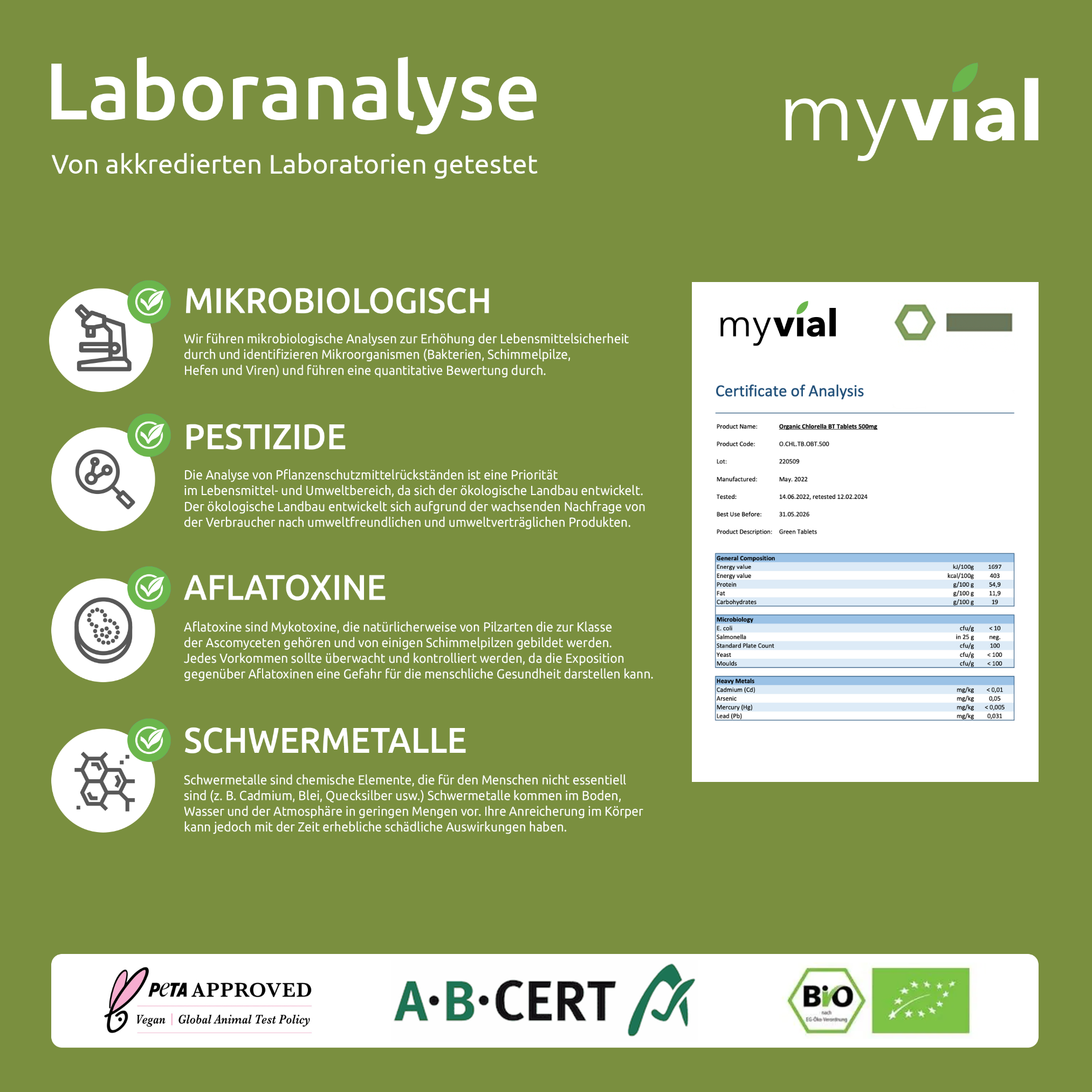 Bio Chlorella Tabletten Presslinge
