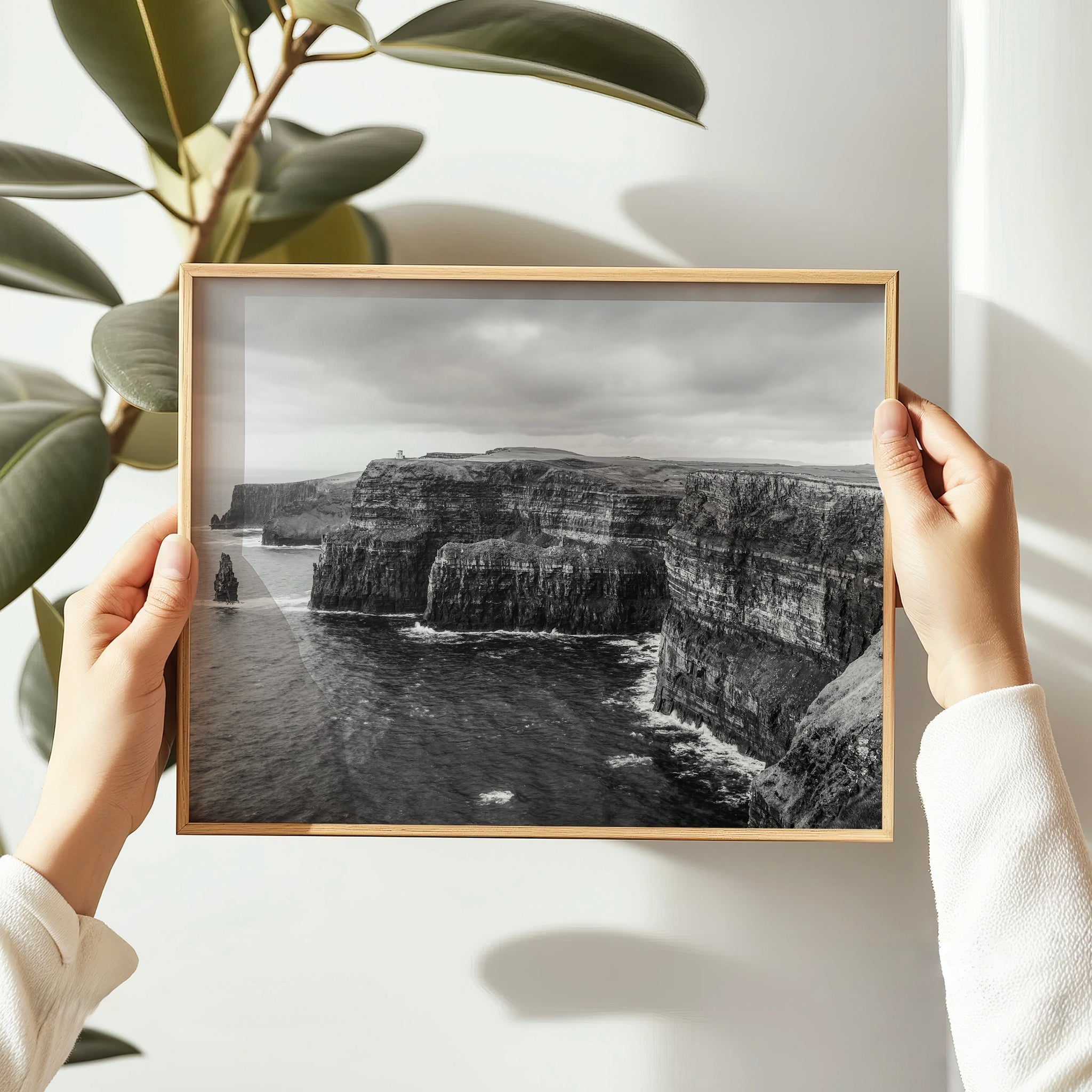 Cliffs of Moher, Ireland – Black and White Wall Art Print