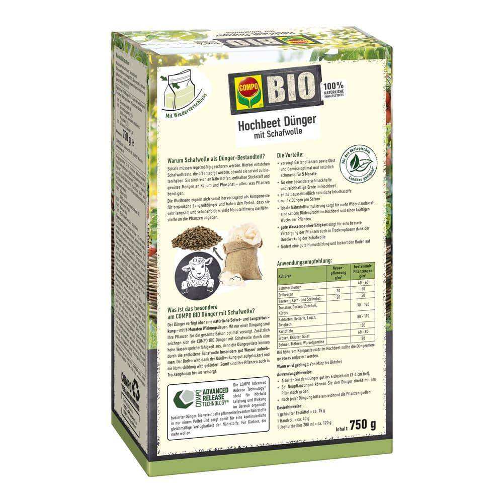 COMPO BIO Hochbeet Dünger mit Schafwolle