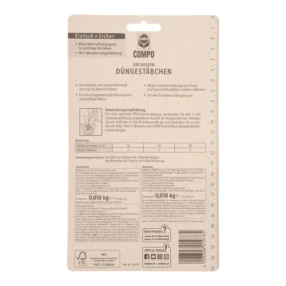 COMPO Orchideen Düngestäbchen