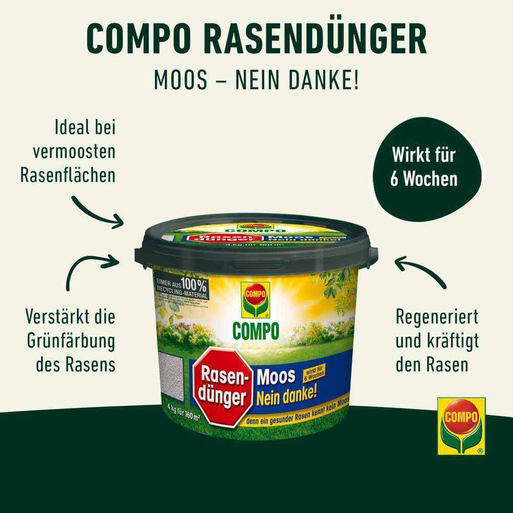 COMPO Rasendünger Moos – Nein danke!