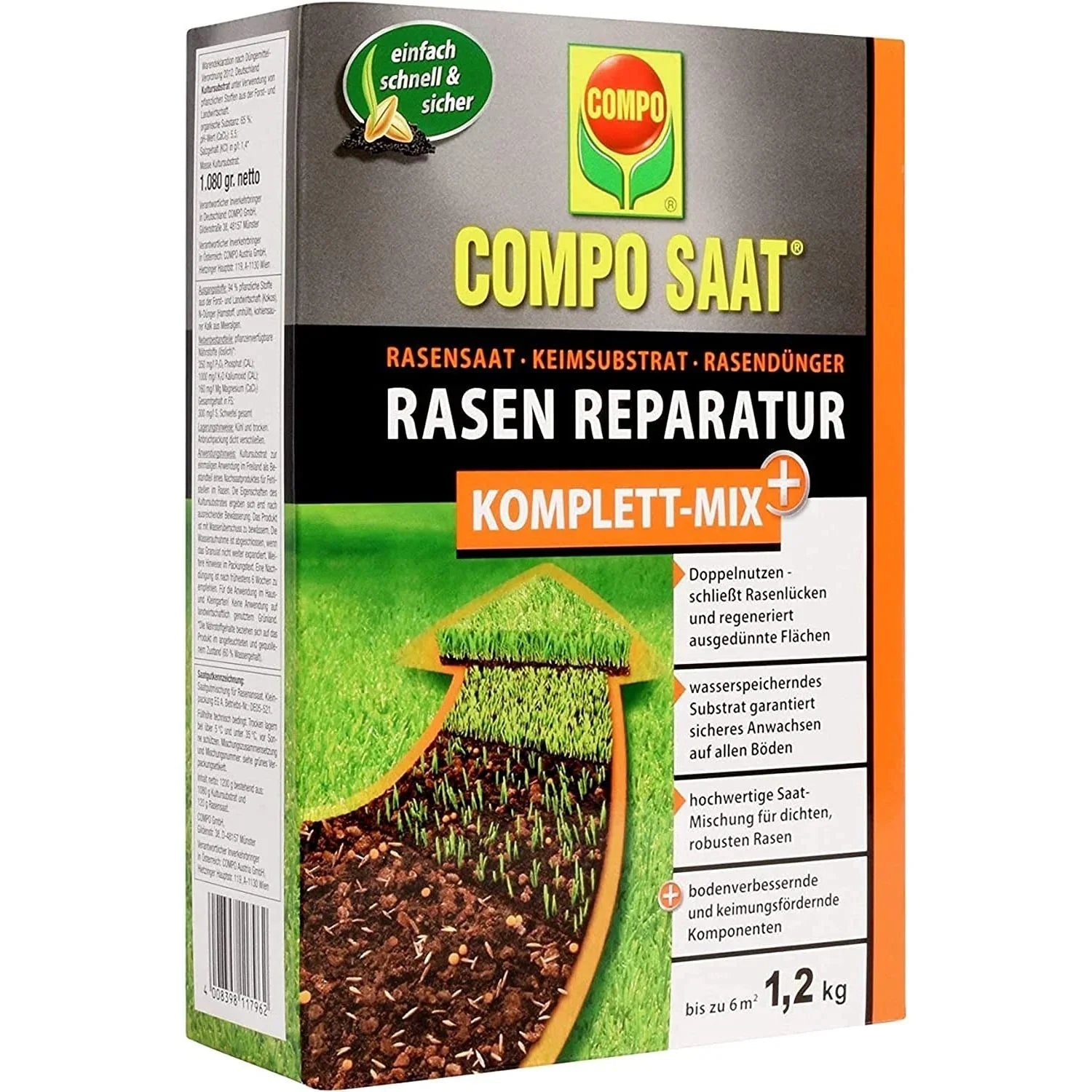 COMPO SAAT® Rasen Reparatur Komplett-Mix+ Schachtel - Japankoi.net