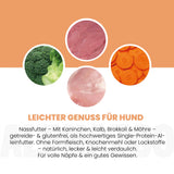 Kaninchen + Kalb Nassfutter für Senior Hunde