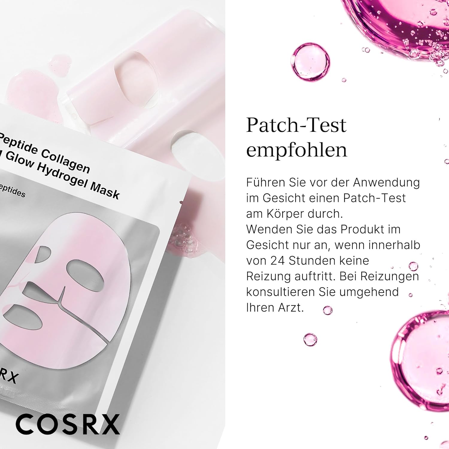 COSRX the Peptide Collagen Lifting Glow Hydrogel Mask 3 St.