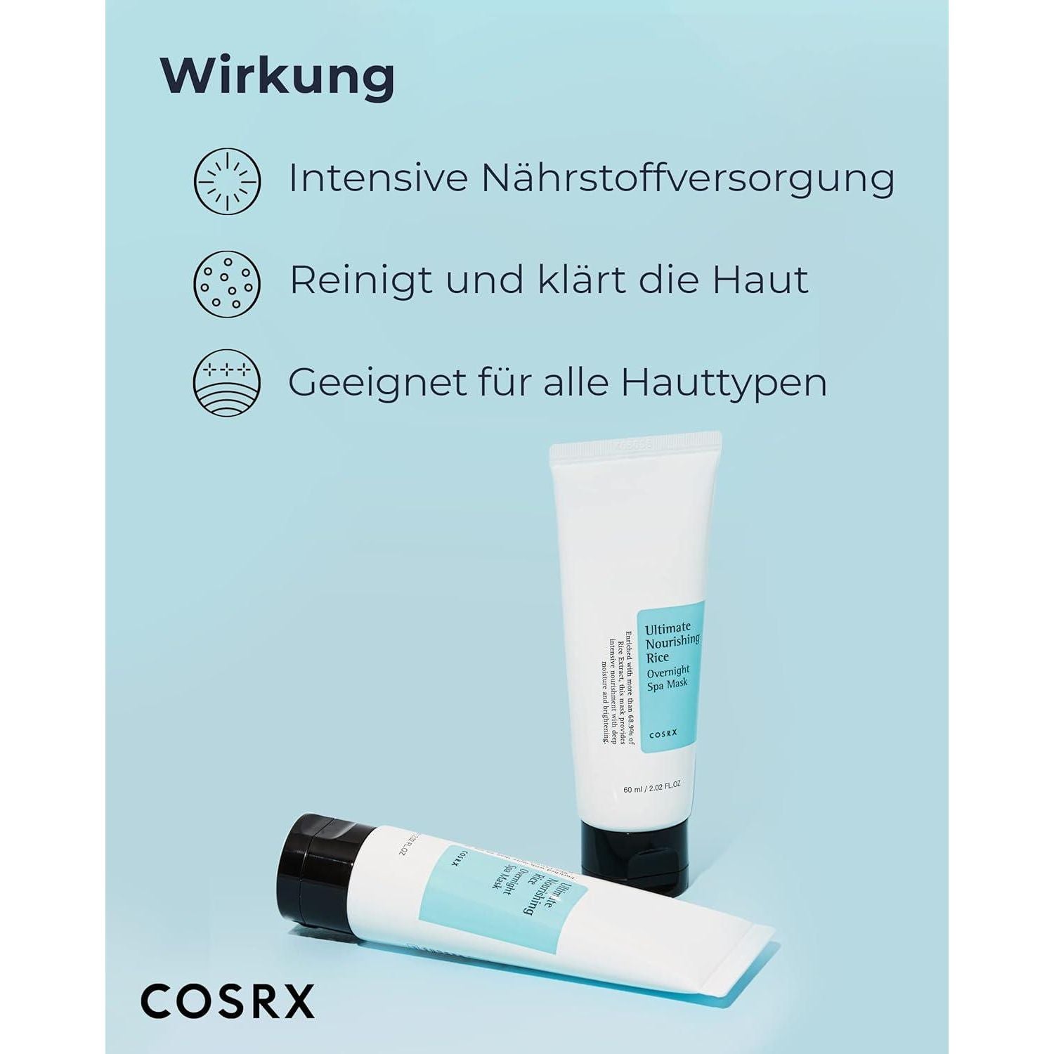 COSRX Ultimate Nourishing Rice Overnight Spa Mask – 60 ml