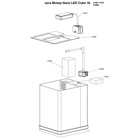 sera Biotop Nano LED Cube 16