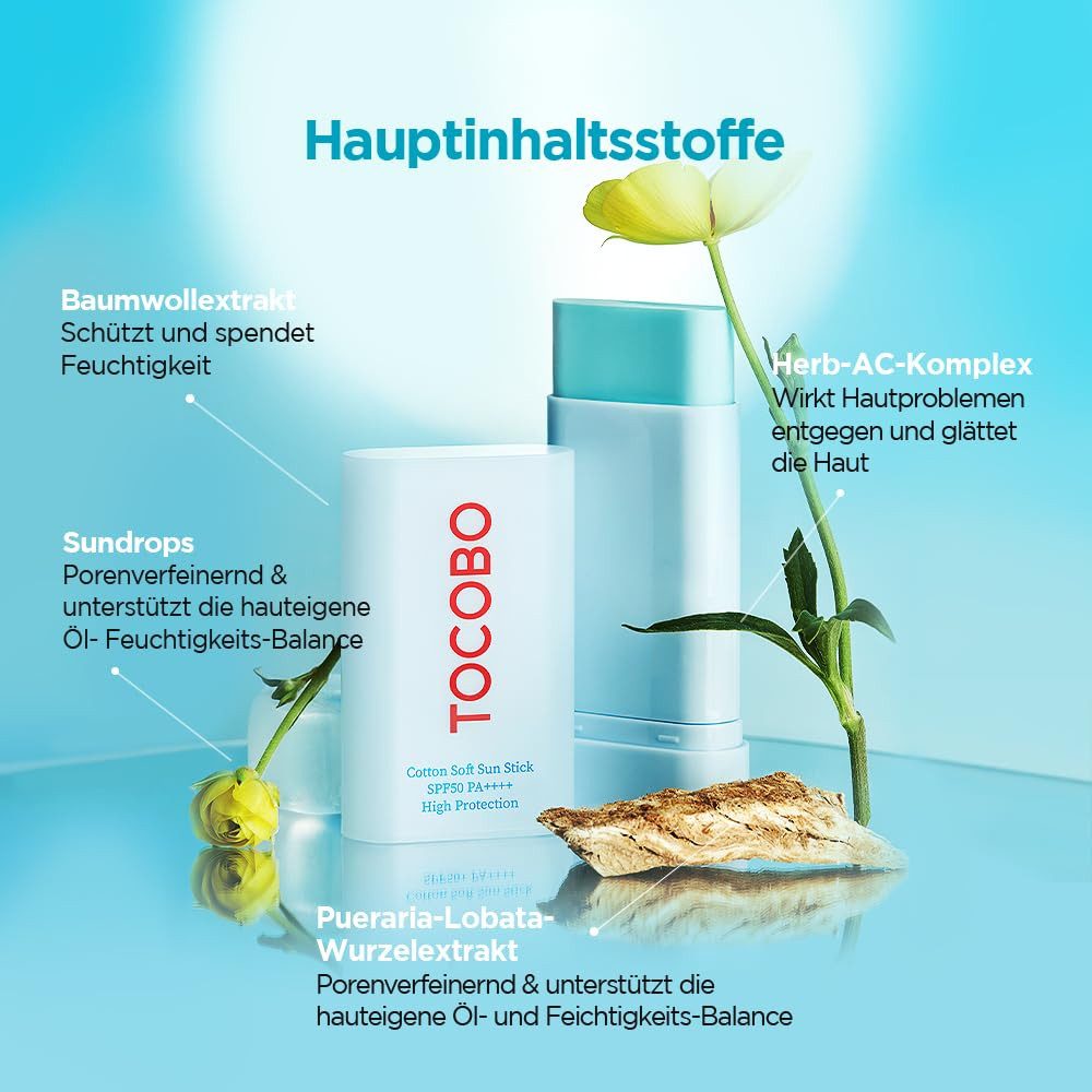 TOCOBO Cotton Soft Sun Stick SPF50+ PA++++ Sonnenschutz