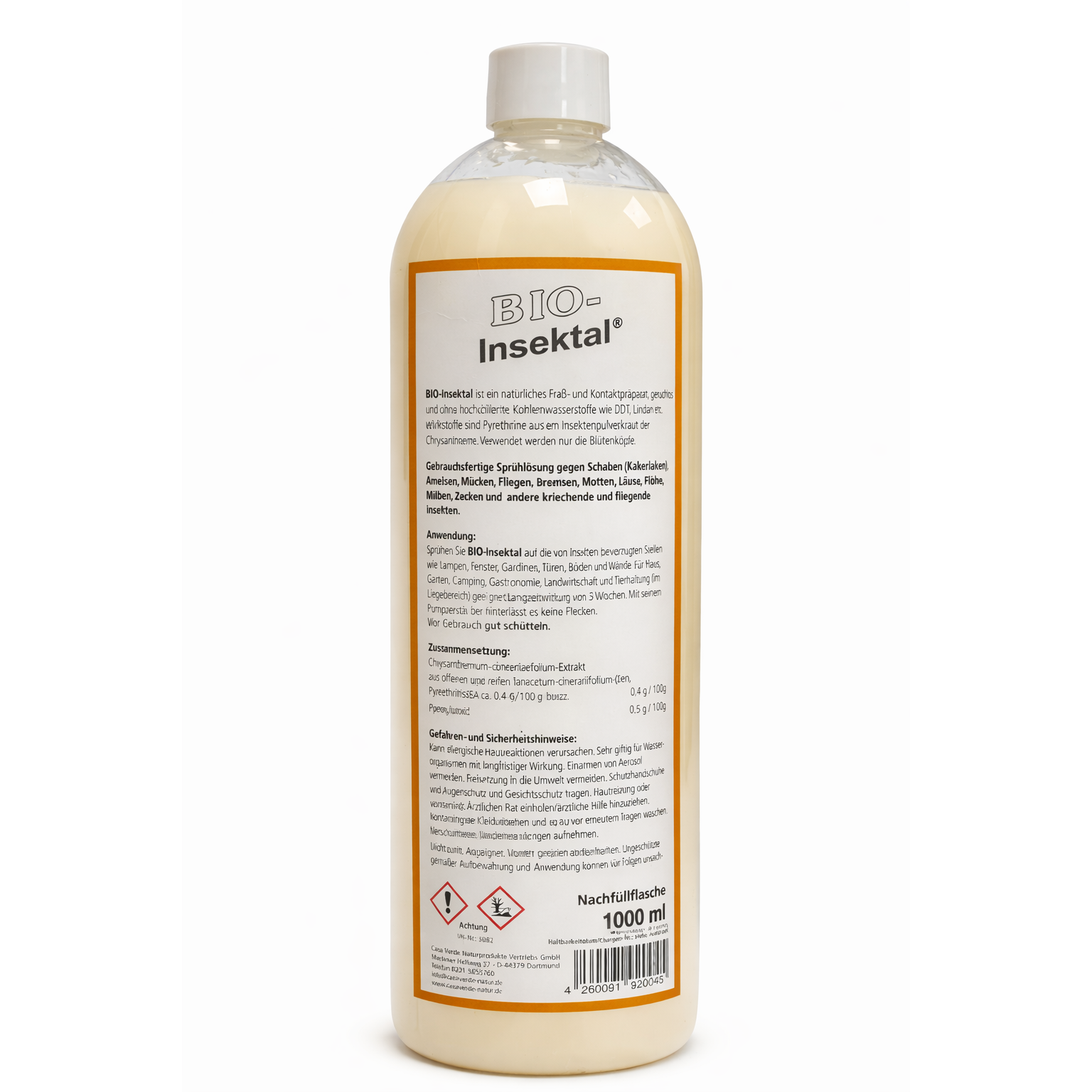 Redtop Bio Insektal Nachfüllflasche  1 L Schaben Ameisen Mücken Milben