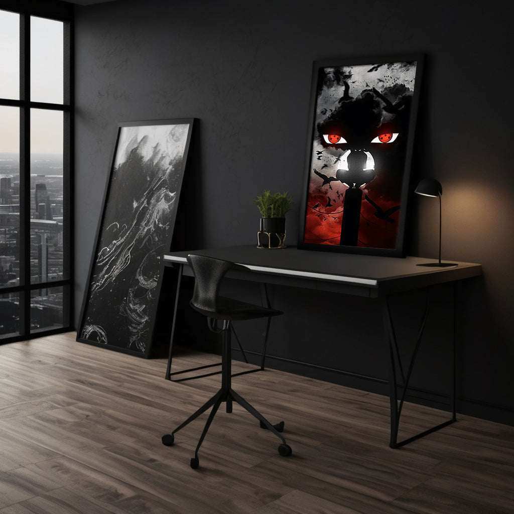 Itachi's Bloody Night - Anime Leinwandbild by SimpleCanvas