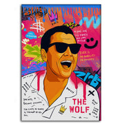 DiCaprio Wolf of Wallstreet - Leinwandbild Pop Art by SimpleCanvas