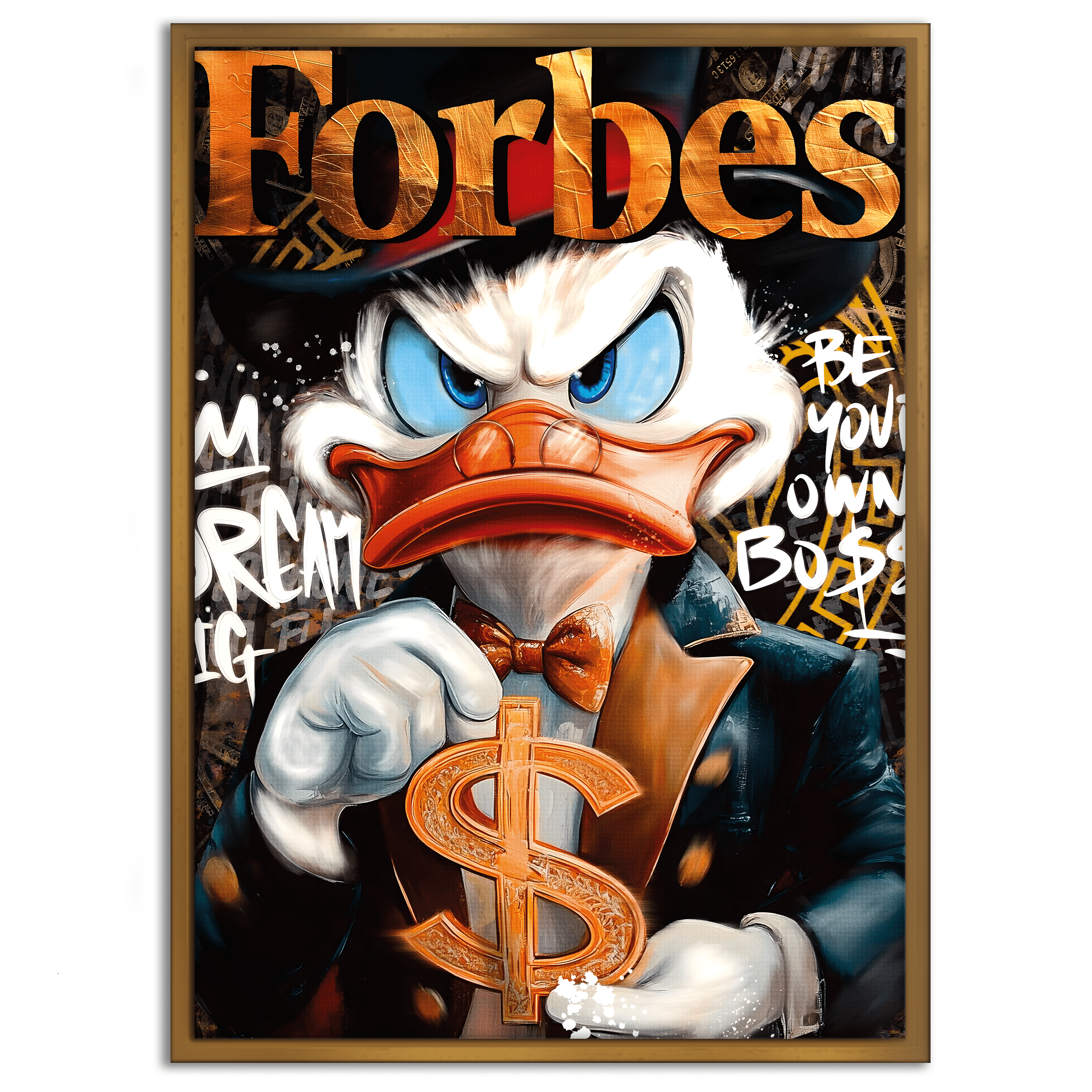 Dollar Dagobert FORBES - Leinwandbild Pop Art / Motivation by SimpleCanvas