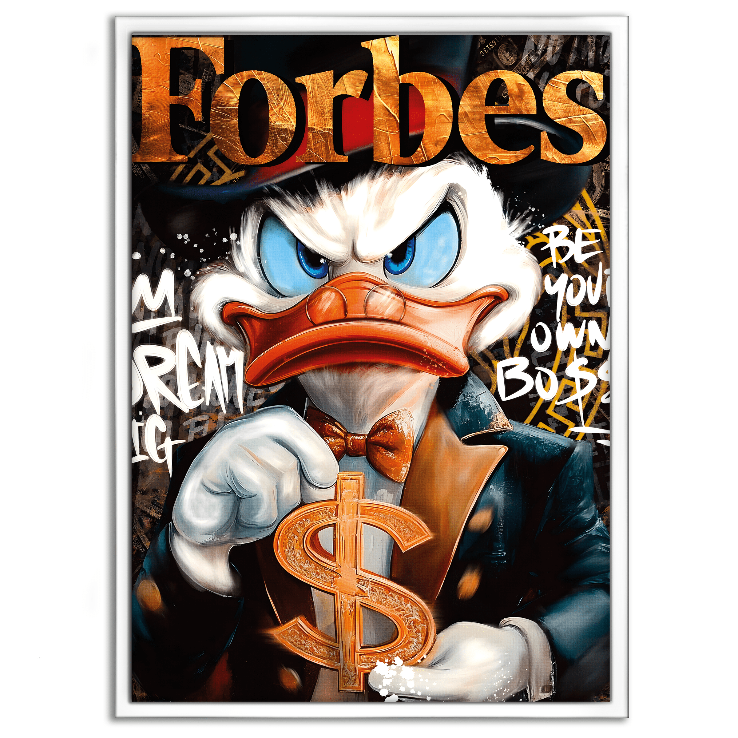 Dollar Dagobert FORBES - Leinwandbild Pop Art / Motivation by SimpleCanvas