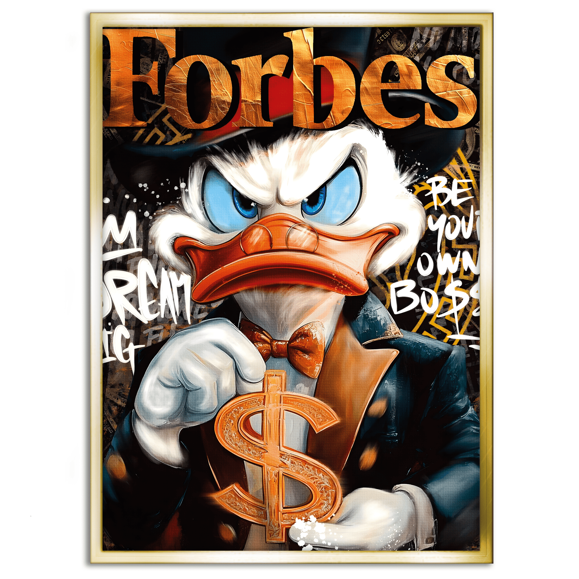 Dollar Dagobert FORBES - Leinwandbild Pop Art / Motivation by SimpleCanvas