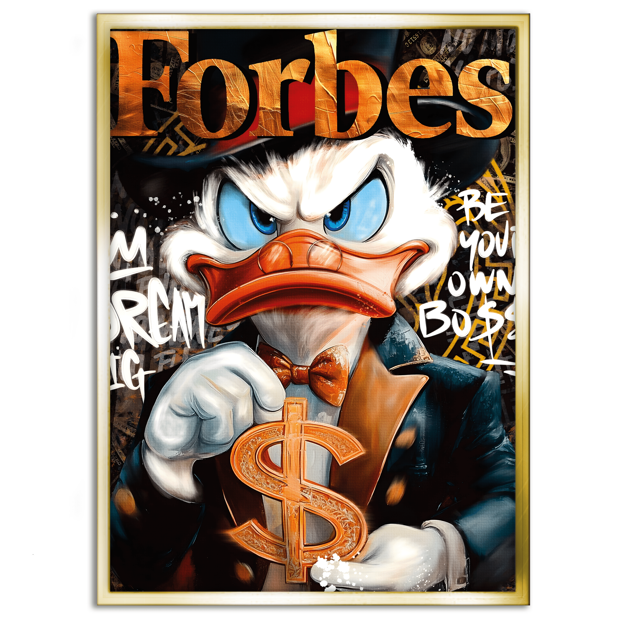 Dollar Dagobert FORBES - Leinwandbild Pop Art / Motivation by SimpleCanvas