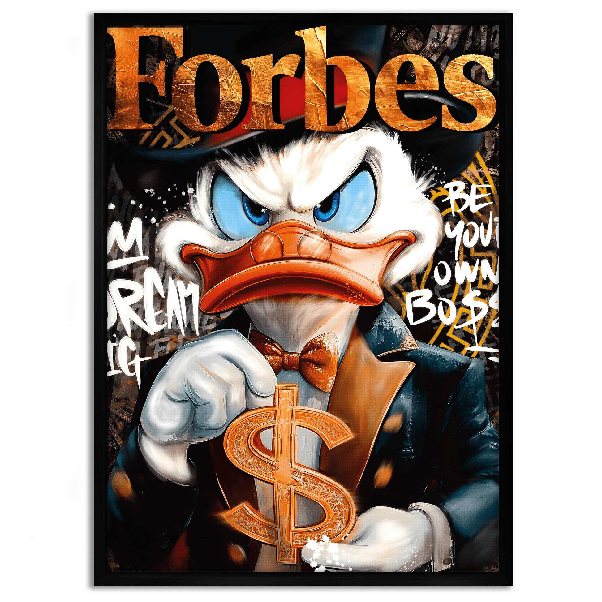 Dollar Dagobert FORBES - Leinwandbild Pop Art / Motivation by SimpleCanvas