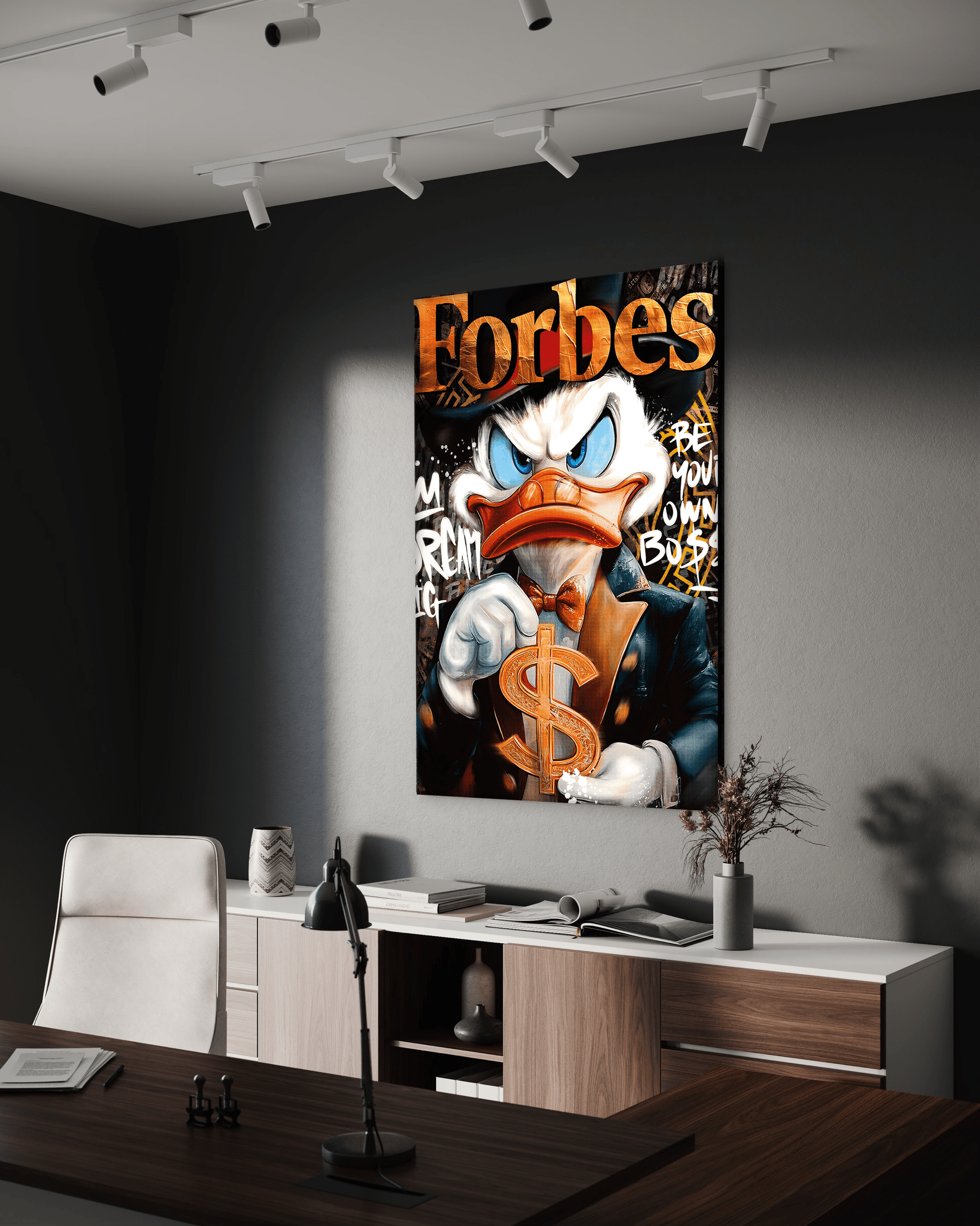 Dollar Dagobert FORBES - Leinwandbild Pop Art / Motivation by SimpleCanvas