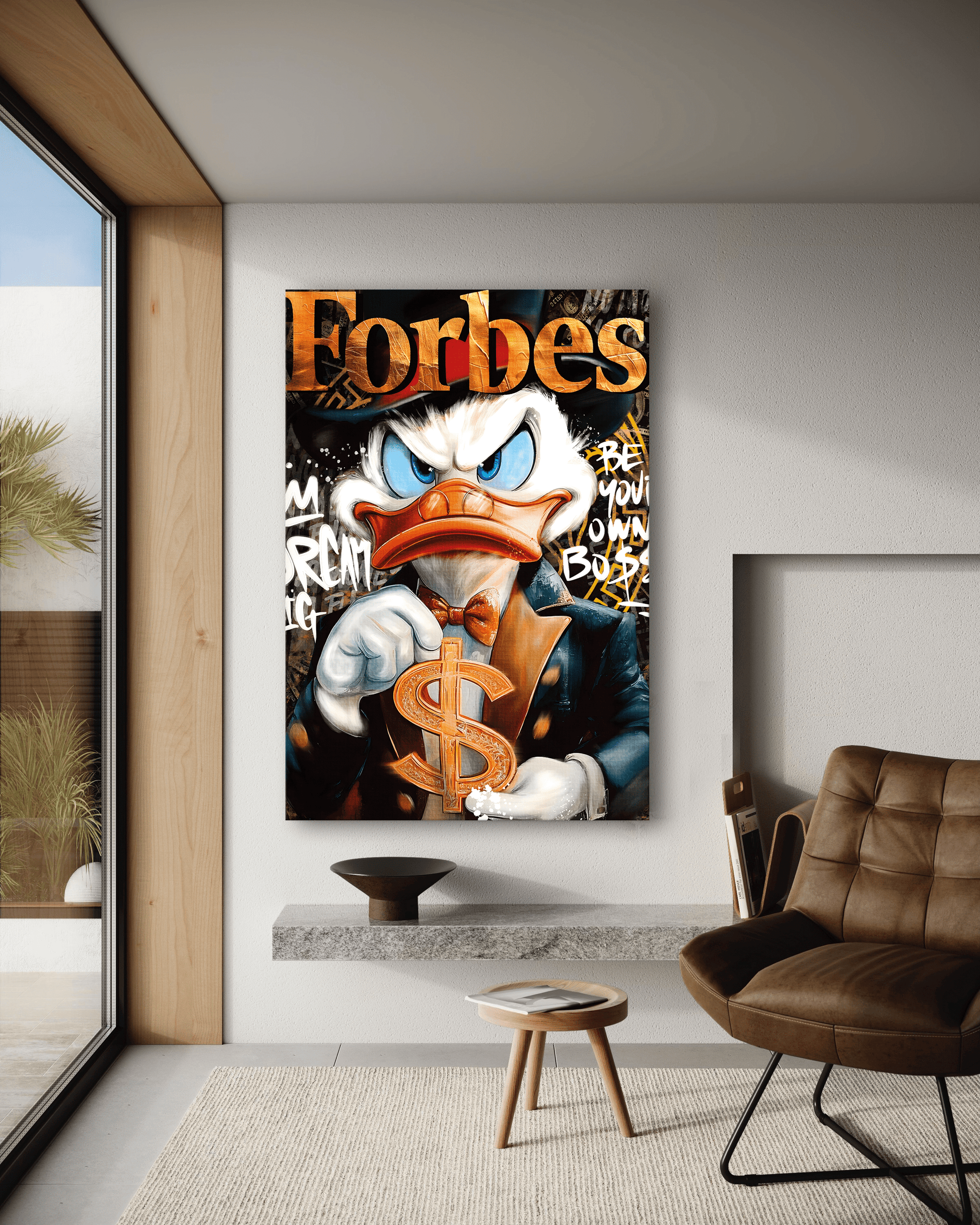 Dollar Dagobert FORBES - Leinwandbild Pop Art / Motivation by SimpleCanvas