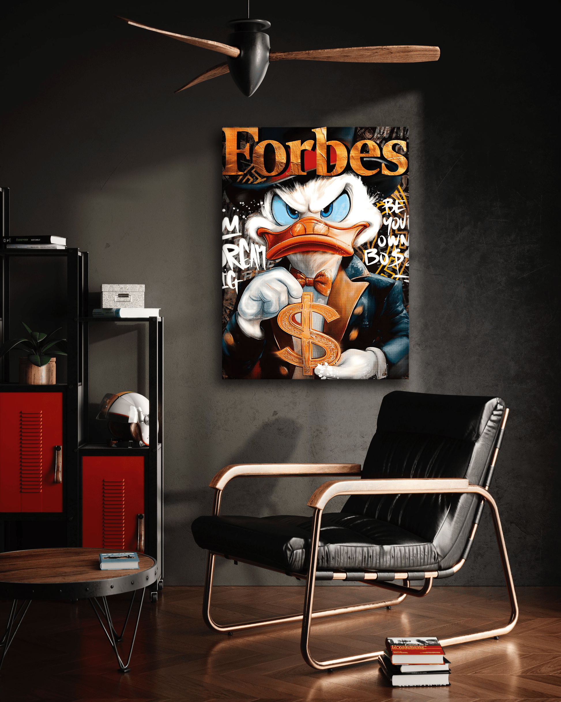 Dollar Dagobert FORBES - Leinwandbild Pop Art / Motivation by SimpleCanvas