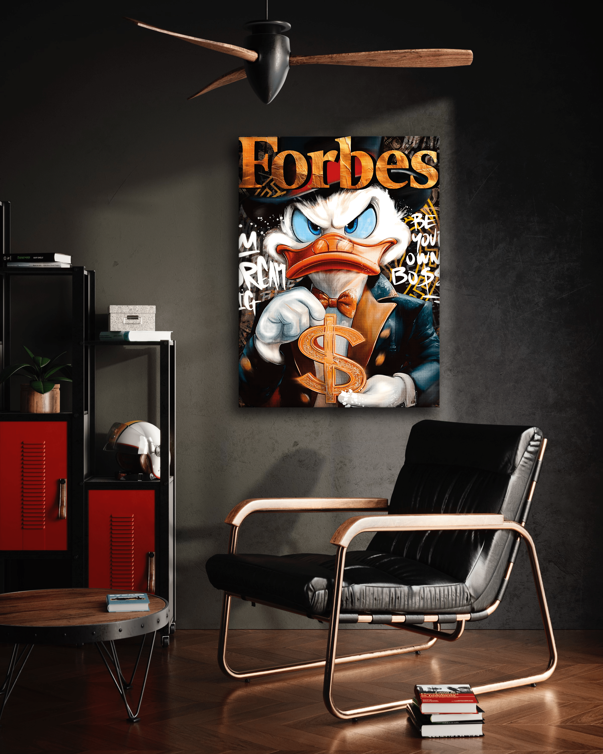 Dollar Dagobert FORBES - Leinwandbild Pop Art / Motivation by SimpleCanvas