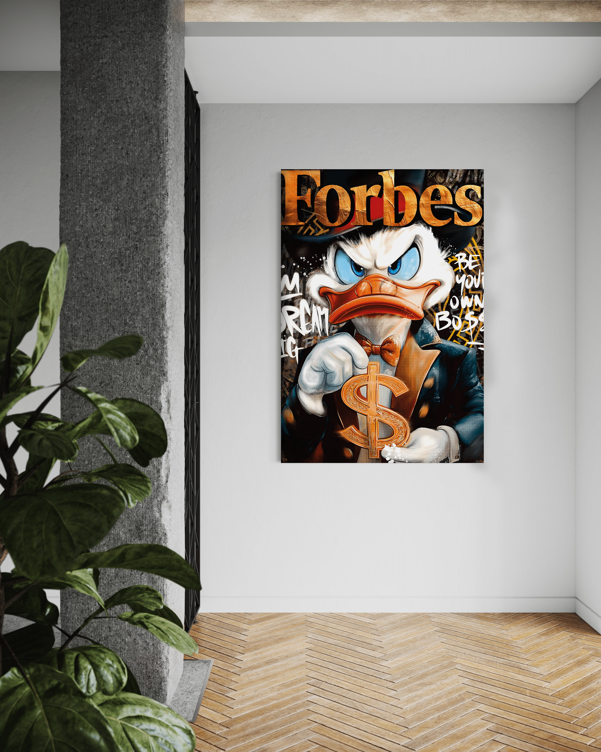 Dollar Dagobert FORBES - Leinwandbild Pop Art / Motivation by SimpleCanvas