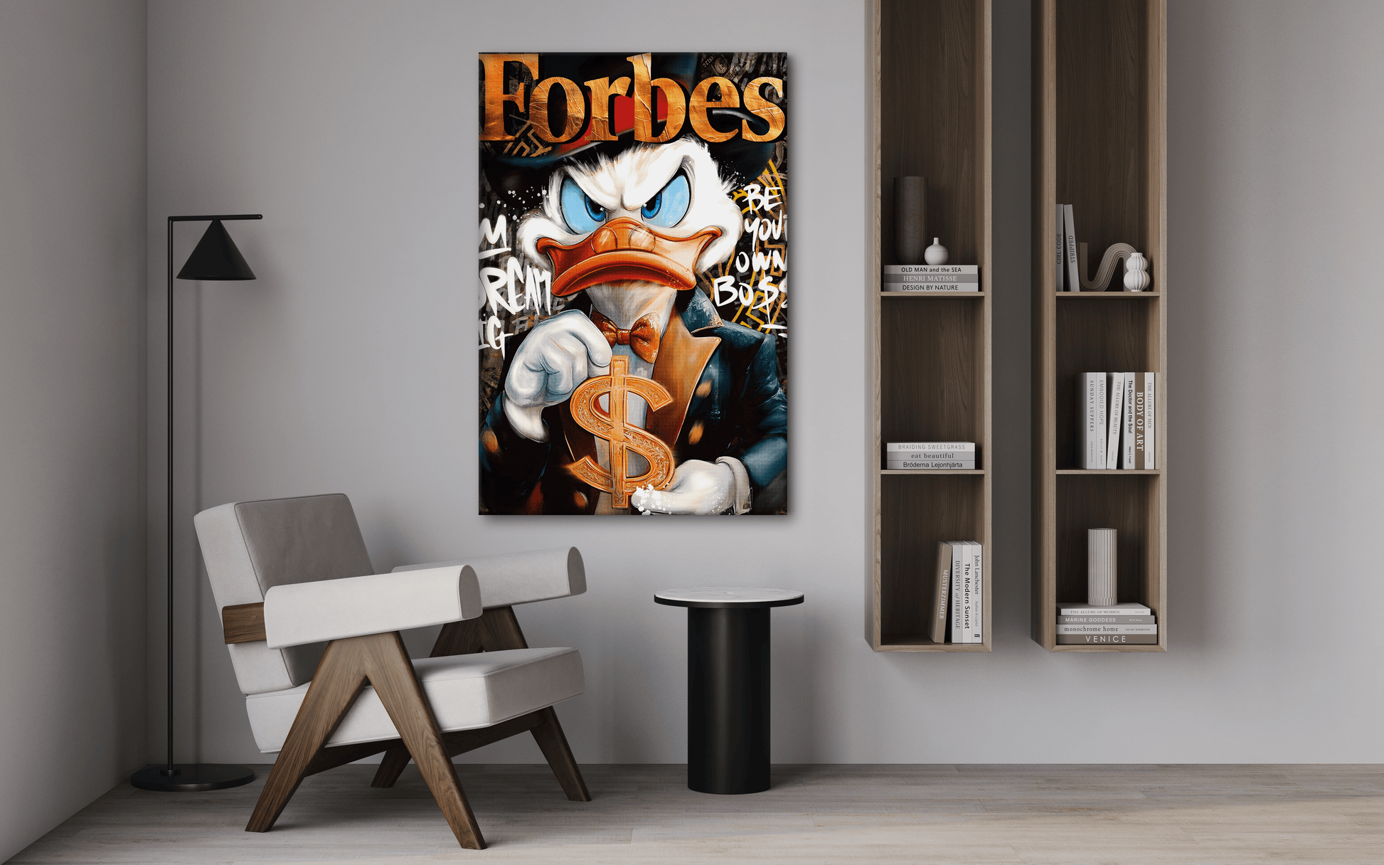 Dollar Dagobert FORBES - Leinwandbild Pop Art / Motivation by SimpleCanvas