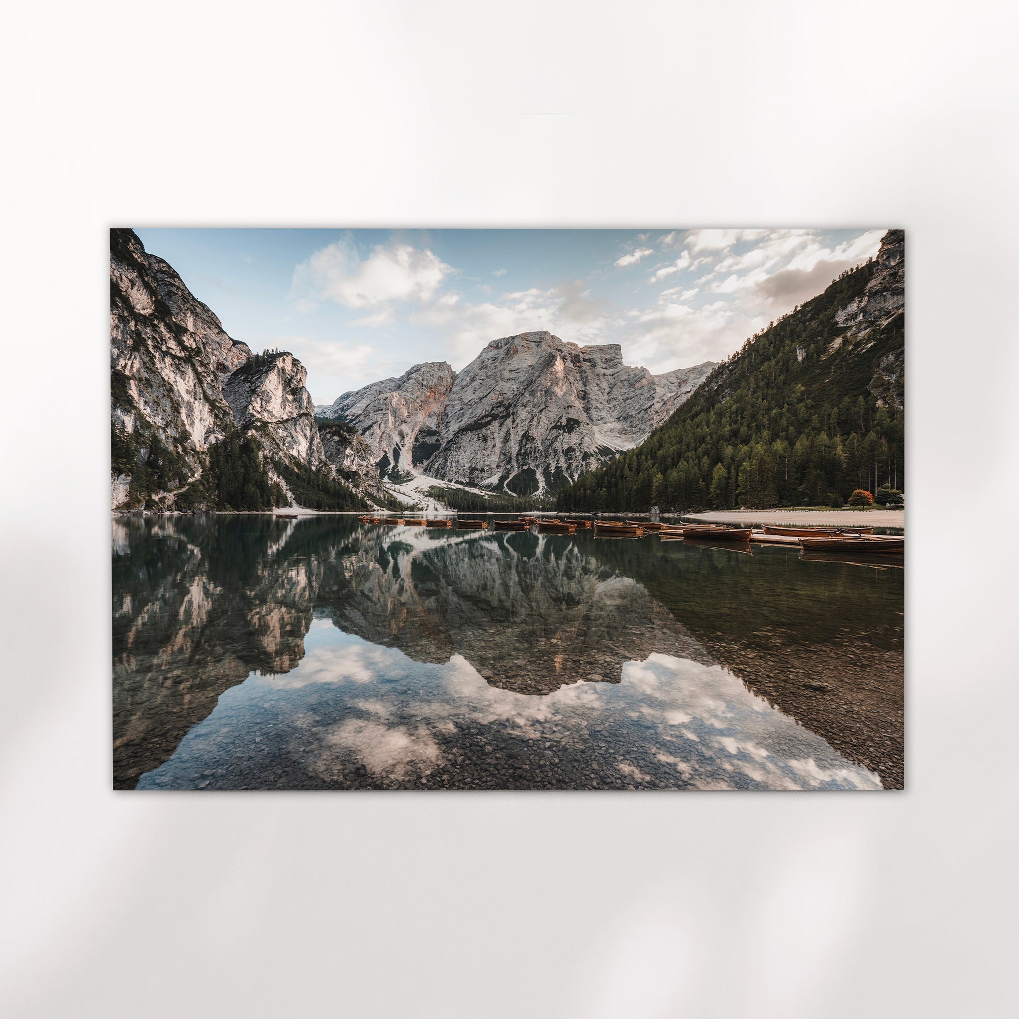 Lago di Braies Print – Dolomites Landscape Photography Wall Art