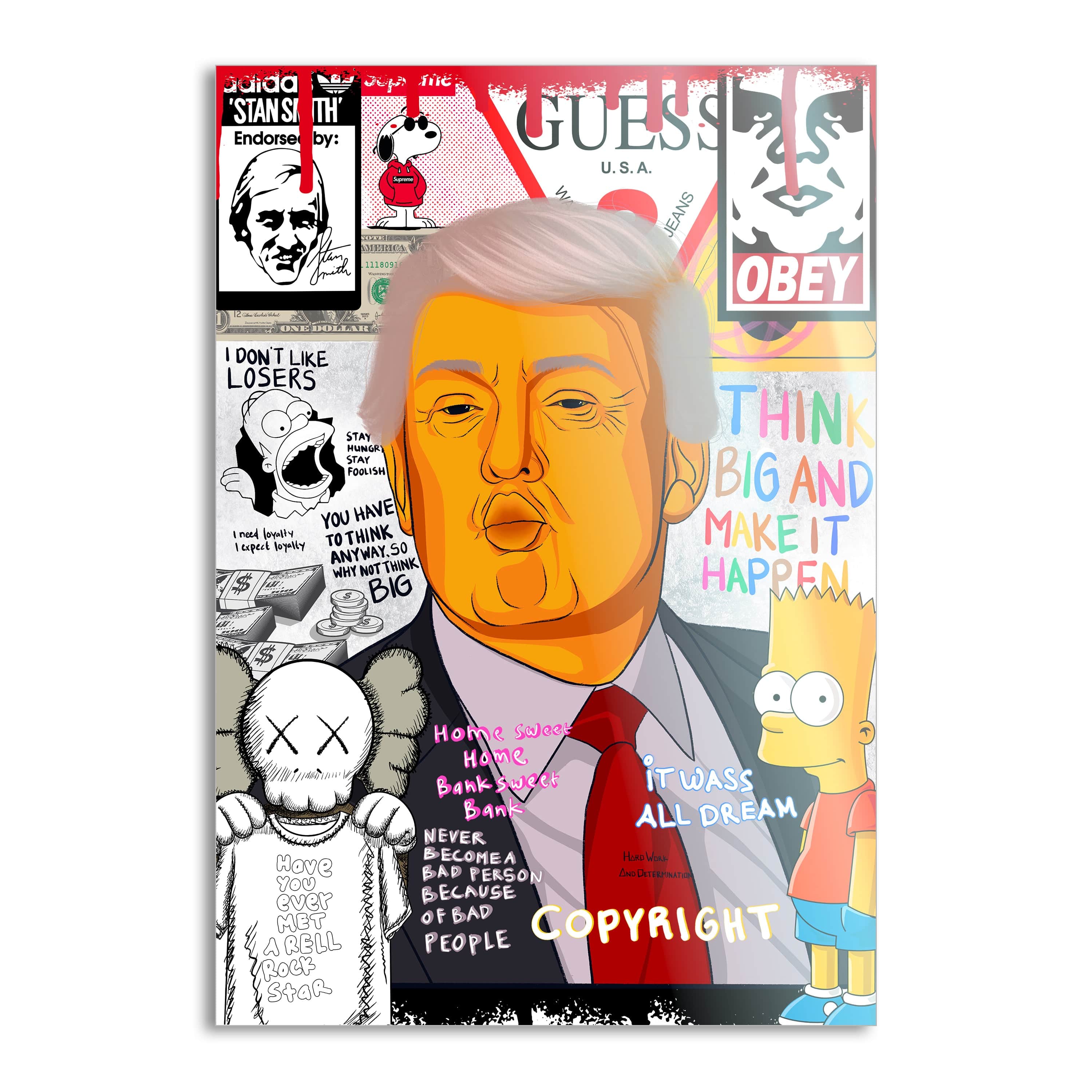 Donald Trump - Leinwandbild Pop Art