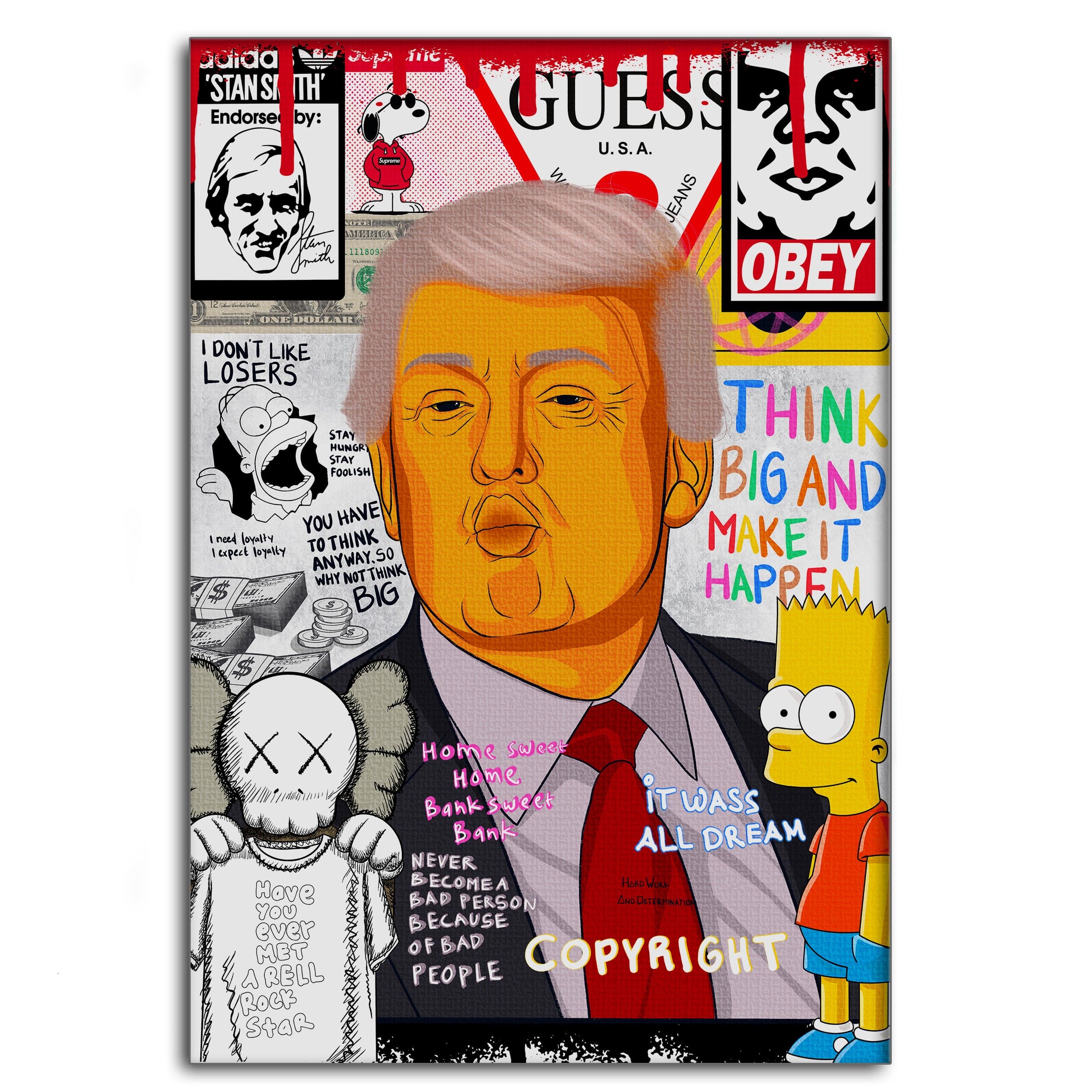 Donald Trump - Leinwandbild Pop Art
