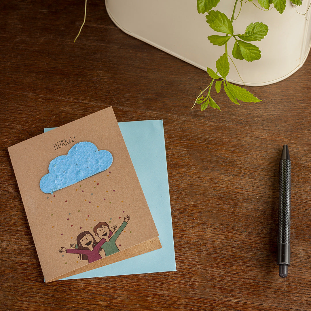Grußkarte "Hurra! Konfetti"