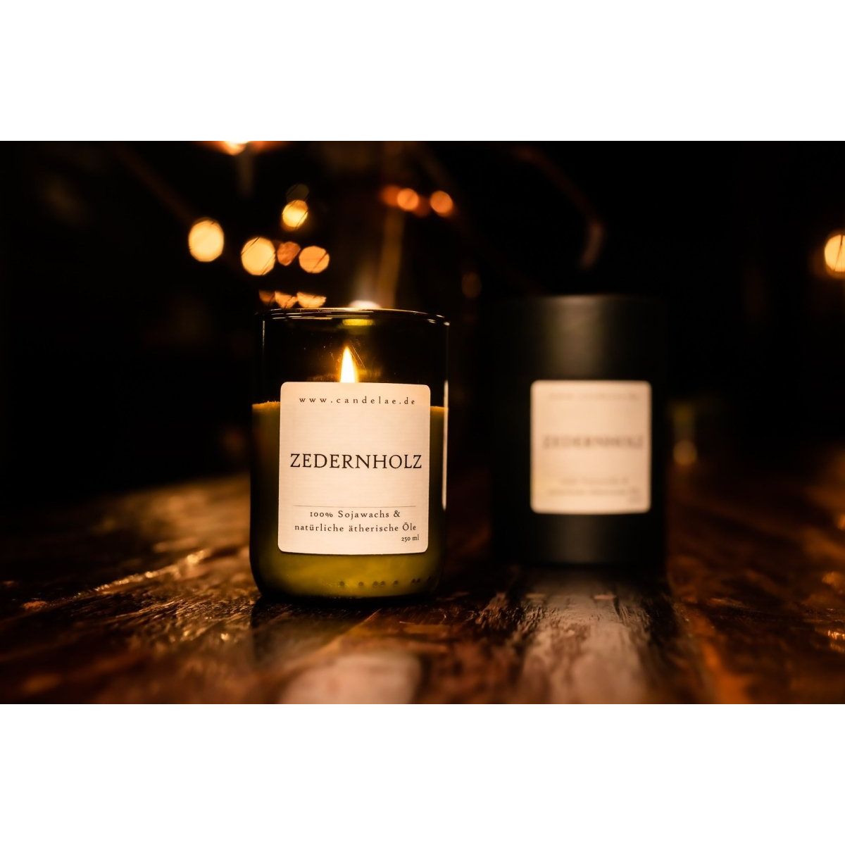 Zedernholz Duftkerze Aus Sojawachs Mit Beruhigendem Holzduft Für Entspannte Momente