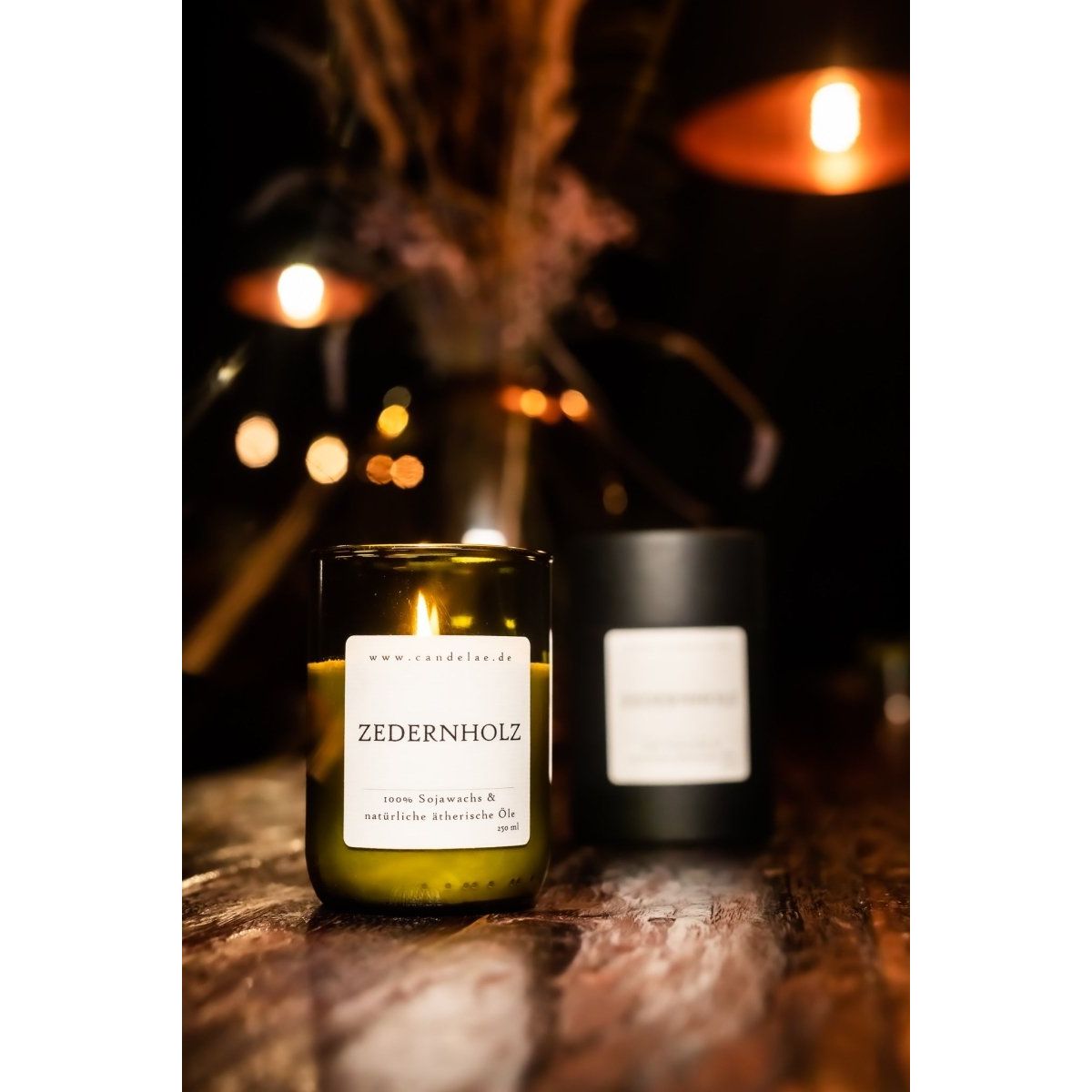 Zedernholz Duftkerze Aus Sojawachs Mit Beruhigendem Holzduft Für Entspannte Momente