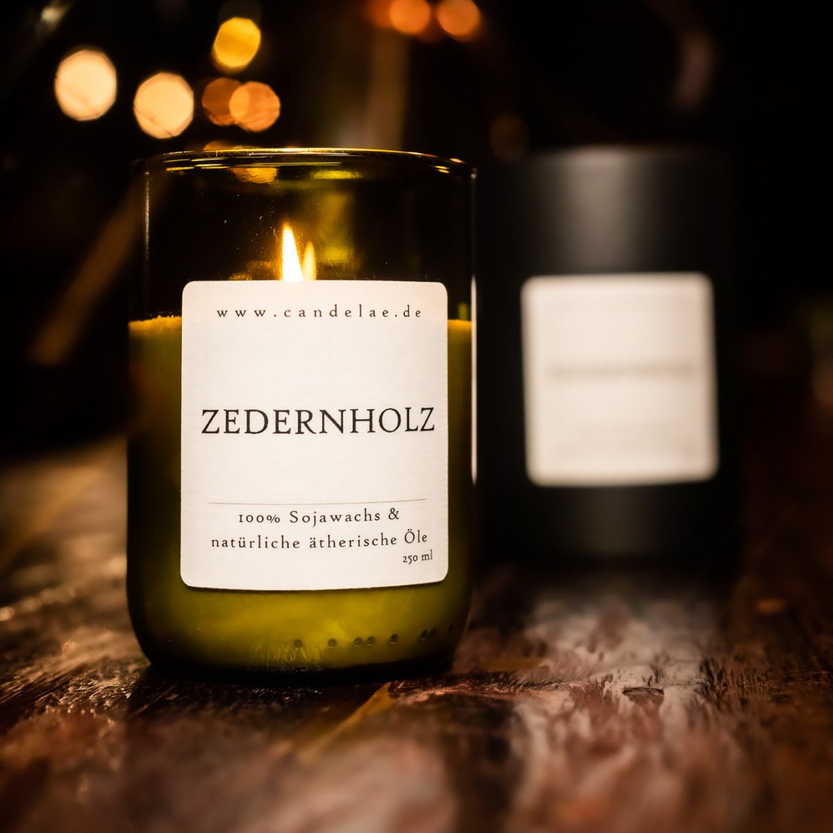 Zedernholz Duftkerze Aus Sojawachs Mit Beruhigendem Holzduft Für Entspannte Momente