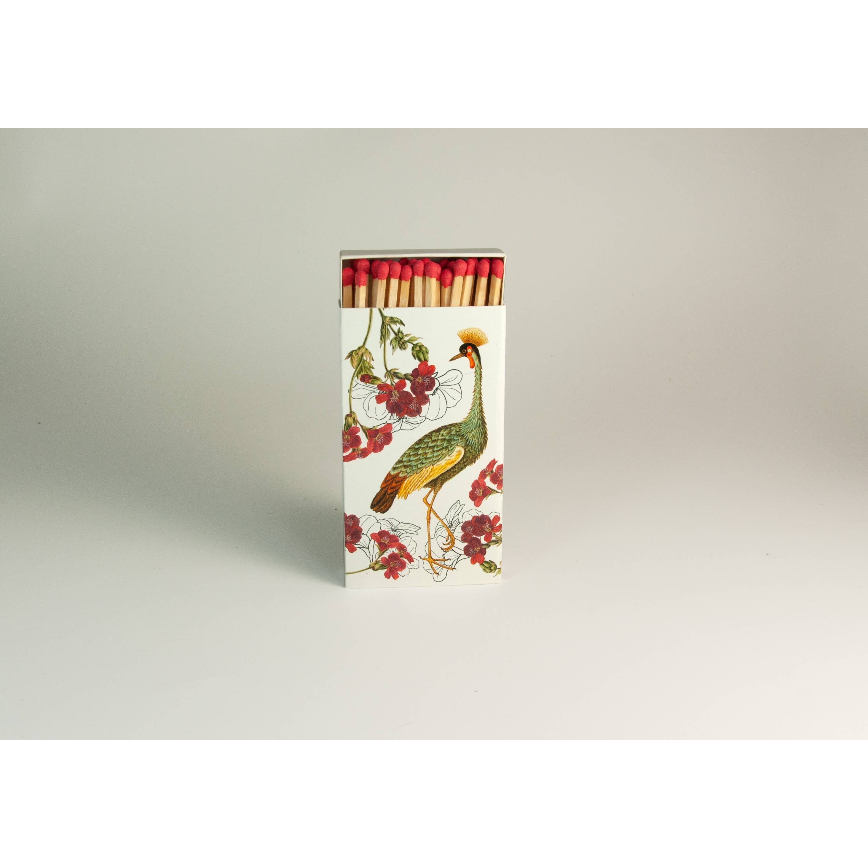 Vintage Streichhölzer – Lange Streichhölzer mit künstlerischem Motiv „Heron“