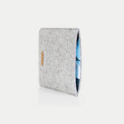 Hülle für PocketBook Color Note | aus Filz und Bio-Baumwolle | hellgrau - shapes | Modell "LET"