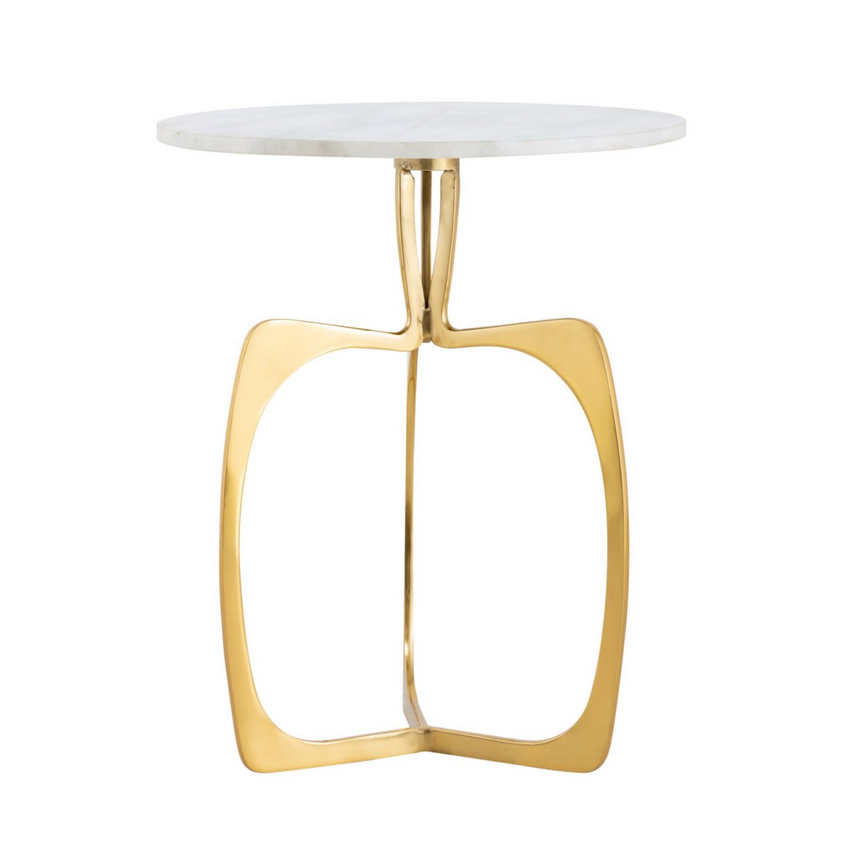 Beistelltisch - Metall rund ø 45 x 56 cm - Dekotisch - Marmor - Sohoo